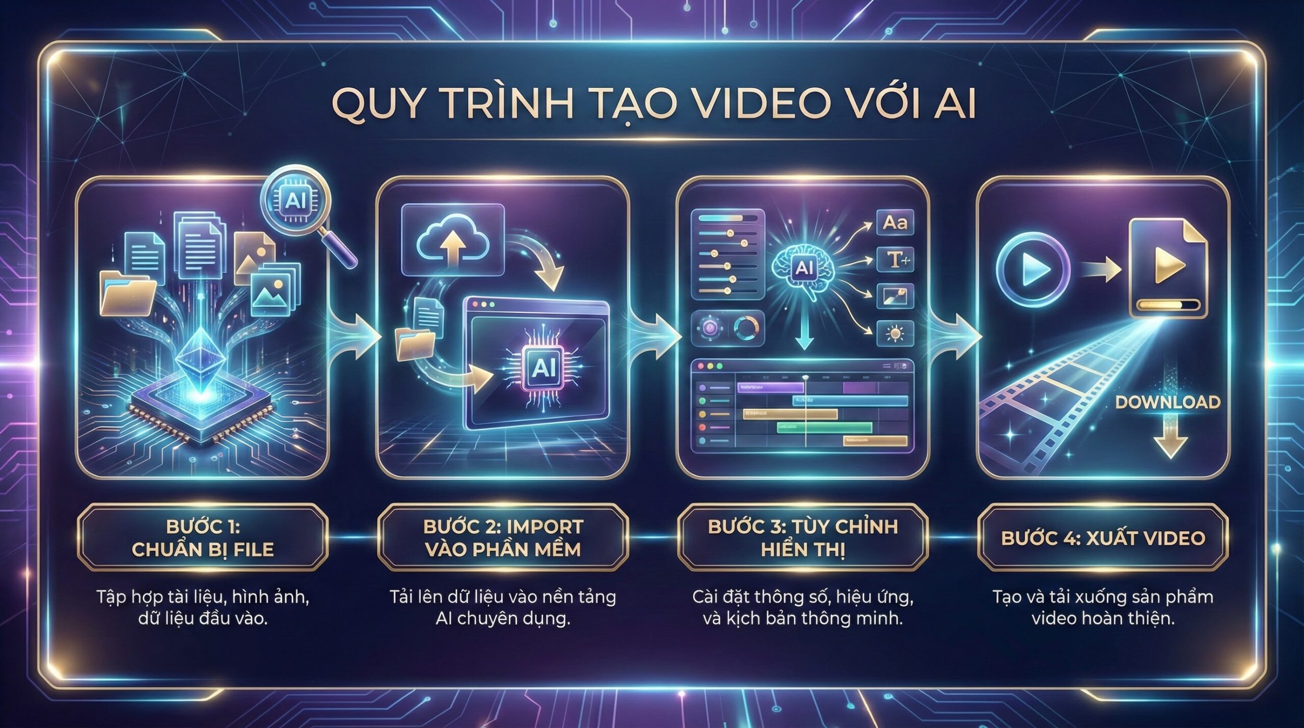 Minh họa hệ thống xử lý ngôn ngữ tự động hóa bằng trí tuệ nhân tạo