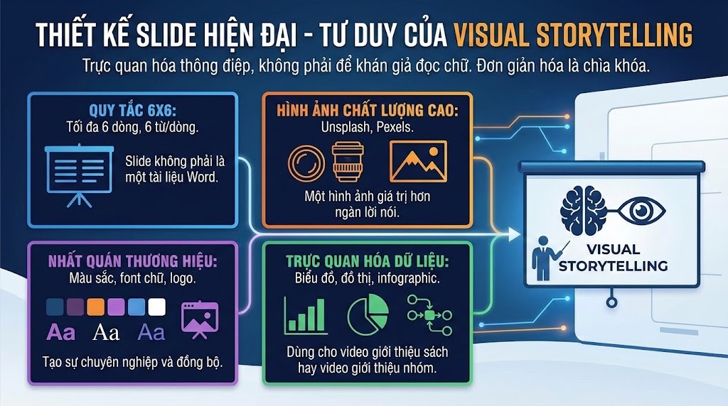 Minh họa thiết kế slide theo nguyên tắc tối giản