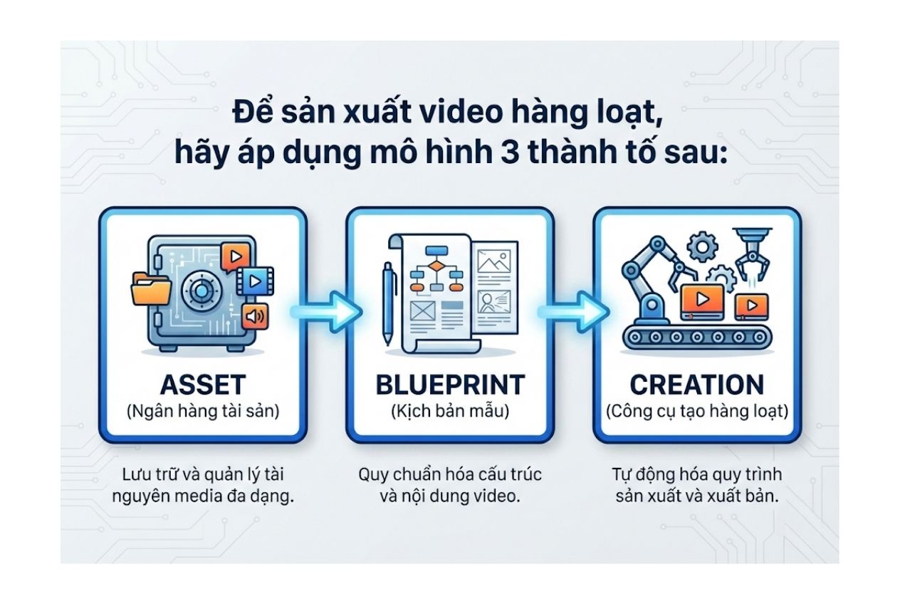 Tư duy hệ thống sản xuất video hàng loạt