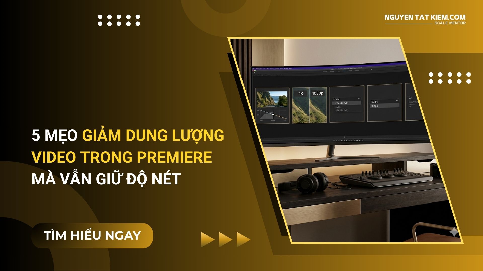 5 Mẹo Giảm Dung Lượng Video Trong Premiere Mà Vẫn Giữ Độ Nét