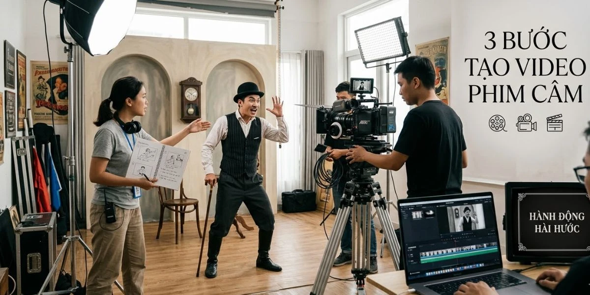 3 bước tạo video phim câm