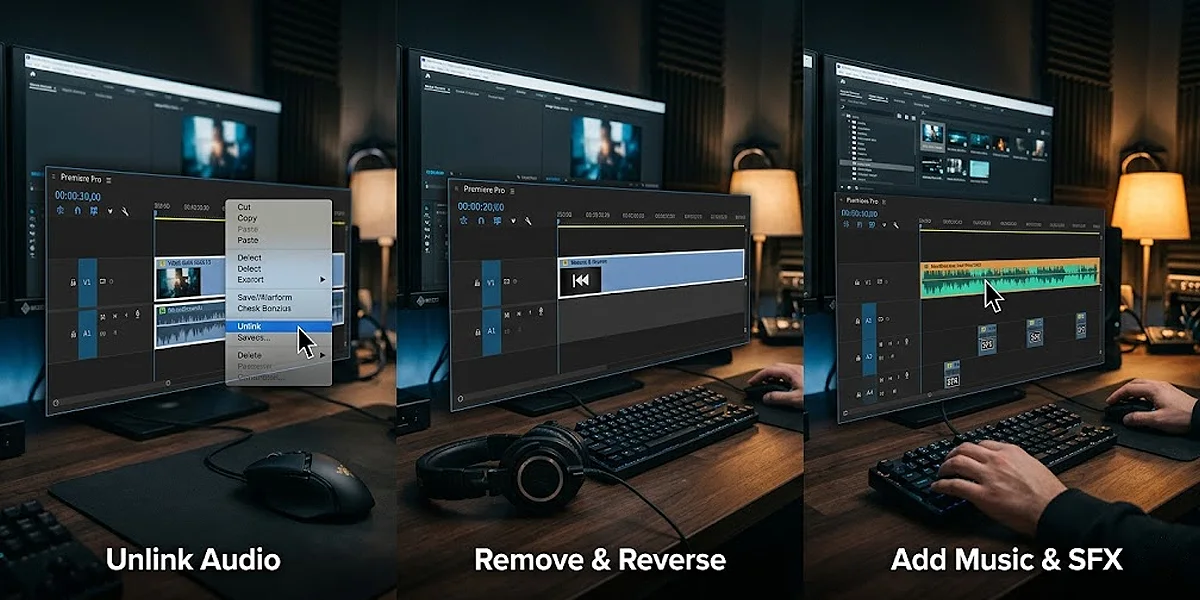 Tua ngược video trong Premiere hiệu quả