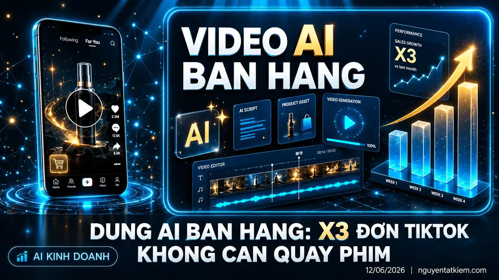 Dùng AI Bán Hàng: X3 Đơn TikTok Không Cần Quay Phim
