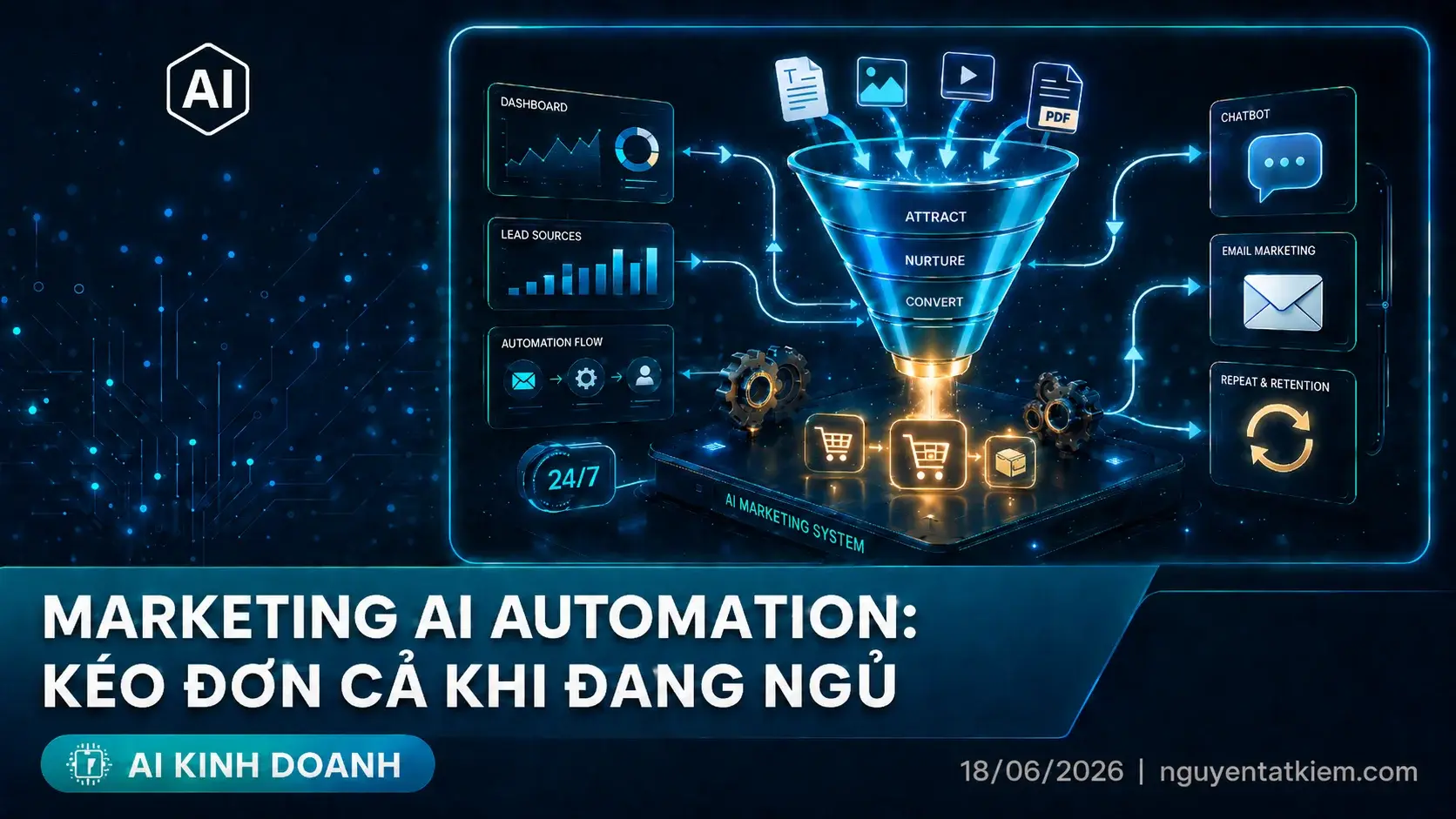 Marketing AI Automation: Kéo Đơn Cả Khi Đang Ngủ