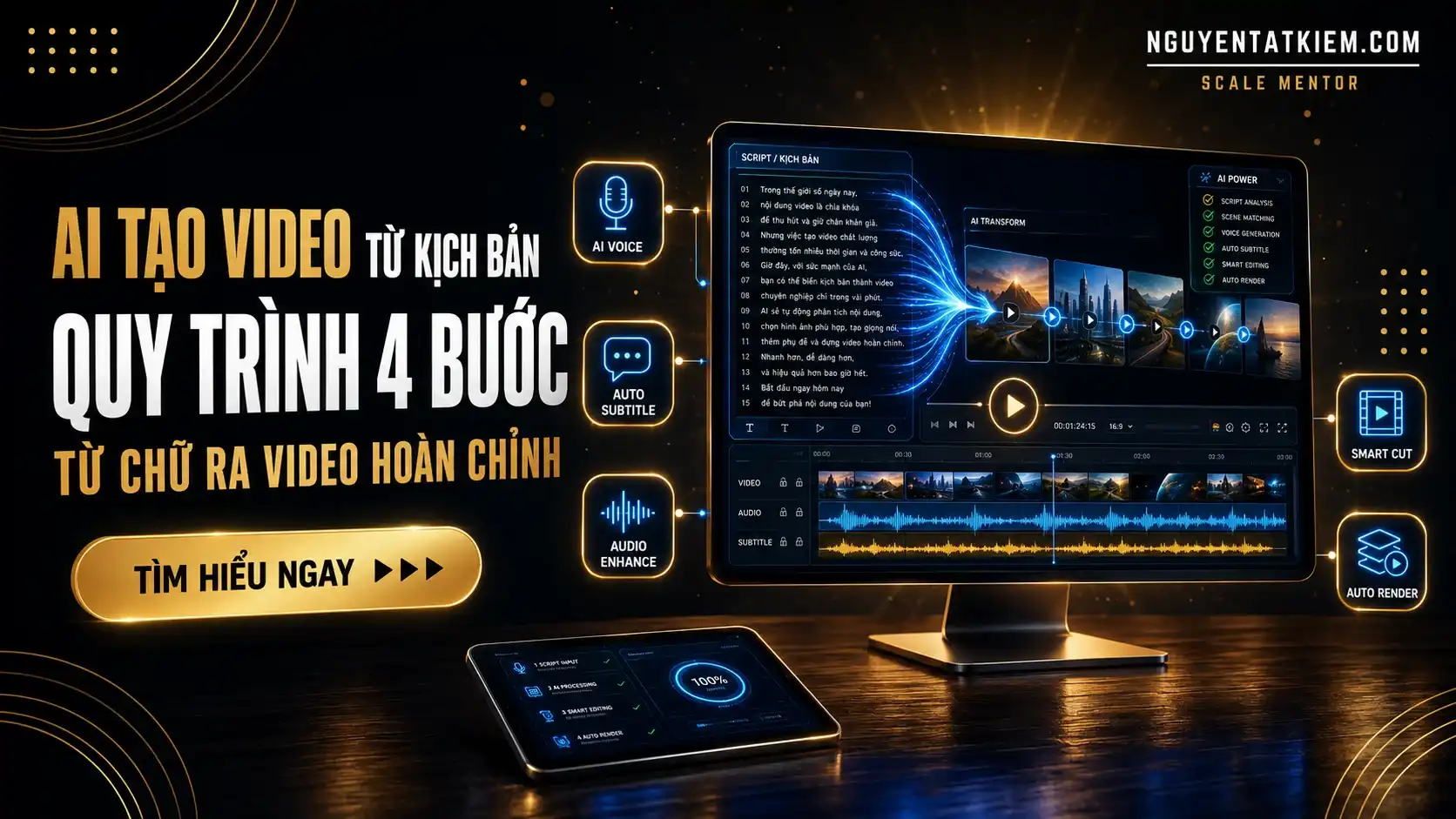 AI Tạo Video Từ Kịch Bản: Quy Trình 4 Bước