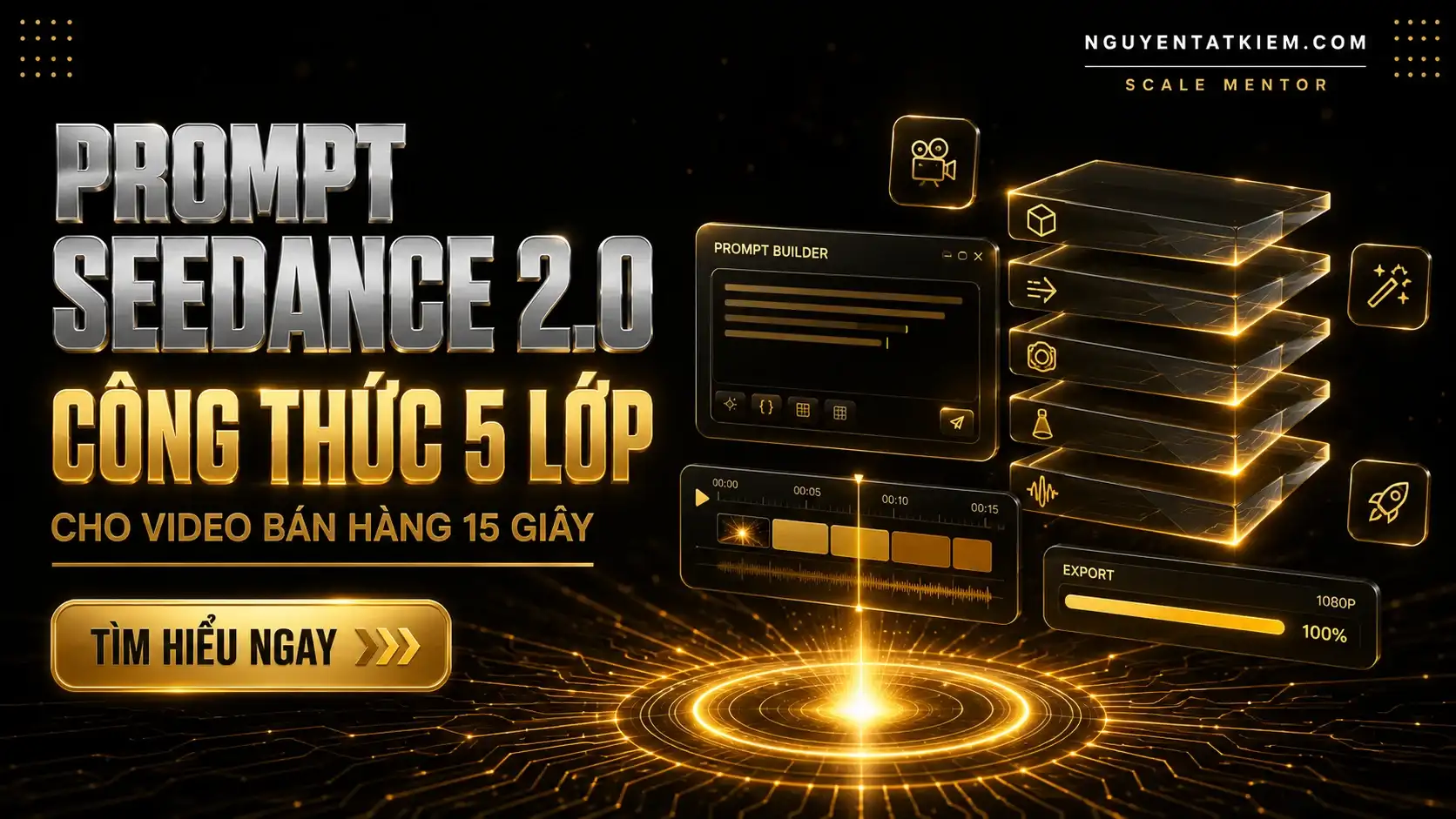 Prompt Seedance 2.0: công thức 5 lớp cho video bán hàng