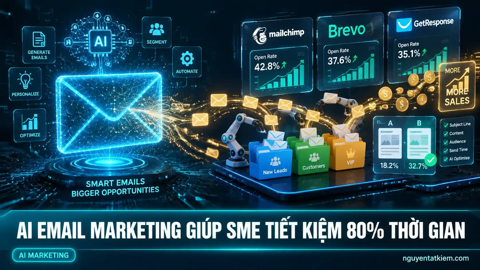 AI Email Marketing Giúp SME Tiết Kiệm 80% Thời Gian Viết Email