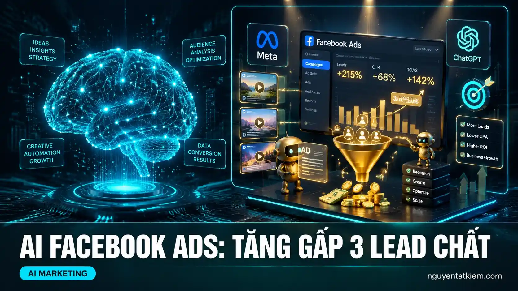 Dùng AI Facebook Ads tăng gấp 3 lượng lead chất