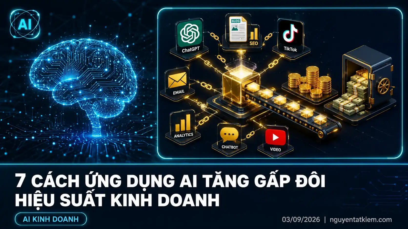 Ứng dụng AI trong kinh doanh: 7 cách tăng gấp đôi hiệu suất